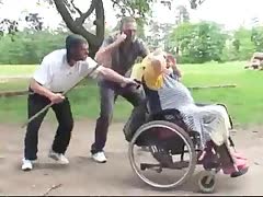 Forced porn video 'Invalid granny is abused and force fucked in the park'