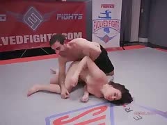 Sexy woman gets raped in the mixed wrestling match